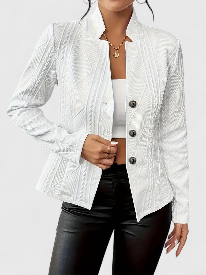 Maurelle | Women's Structured Jacket with Textured Geometric Design