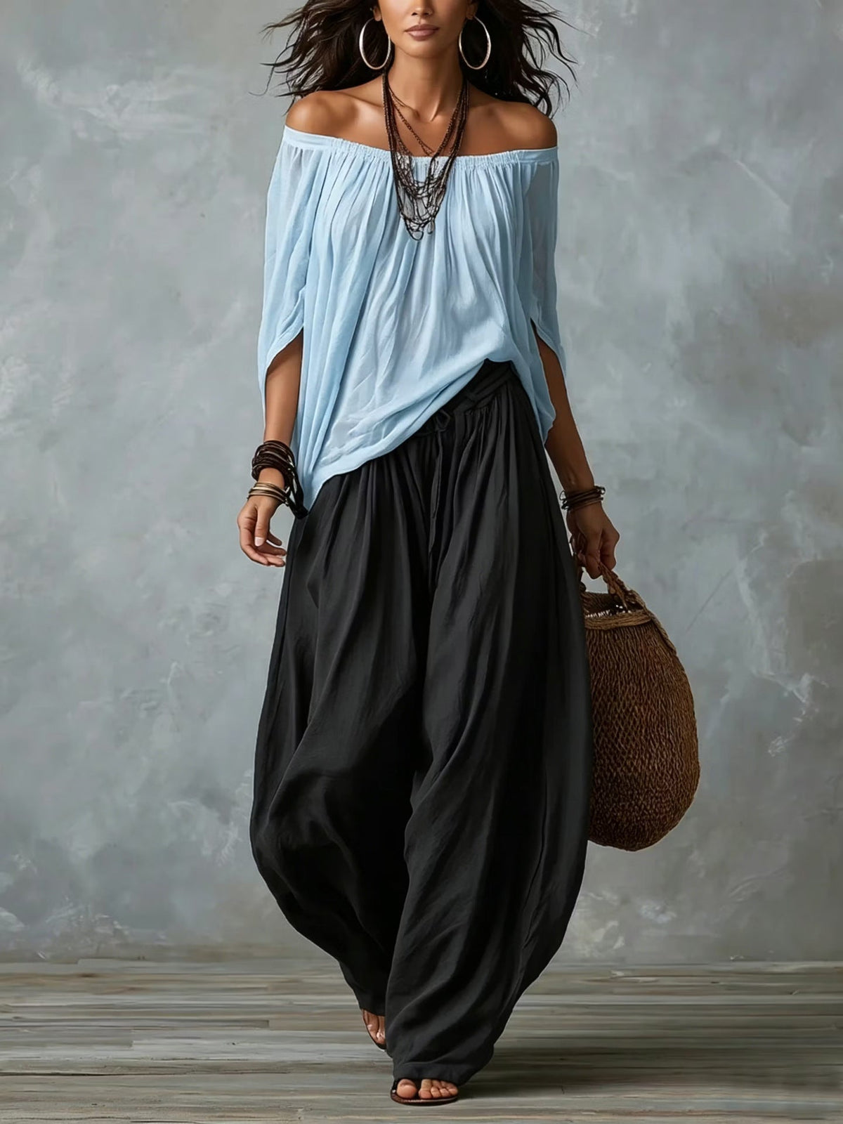 Camila | Chic Off-Shoulder Two-Piece Ensemble