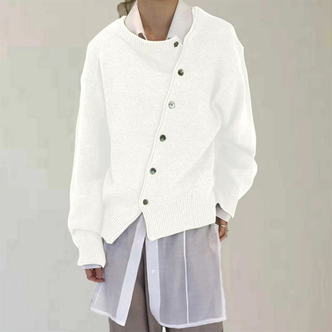 Alycia | Women's Asymmetric Button Cardigan with Unique Closure