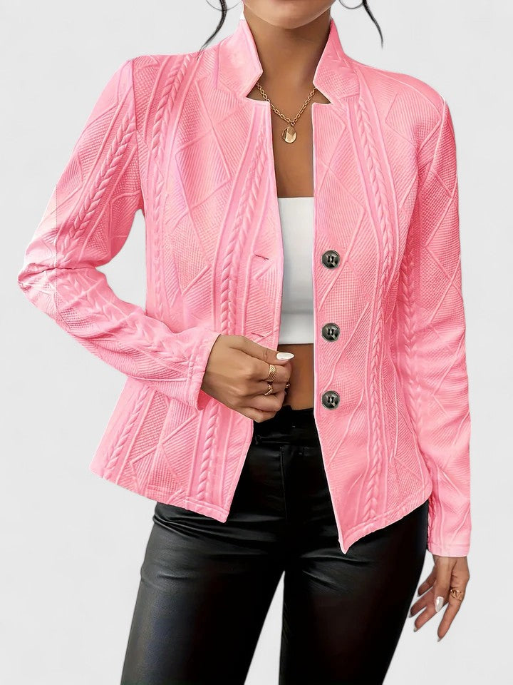 Maurelle | Women's Structured Jacket with Textured Geometric Design