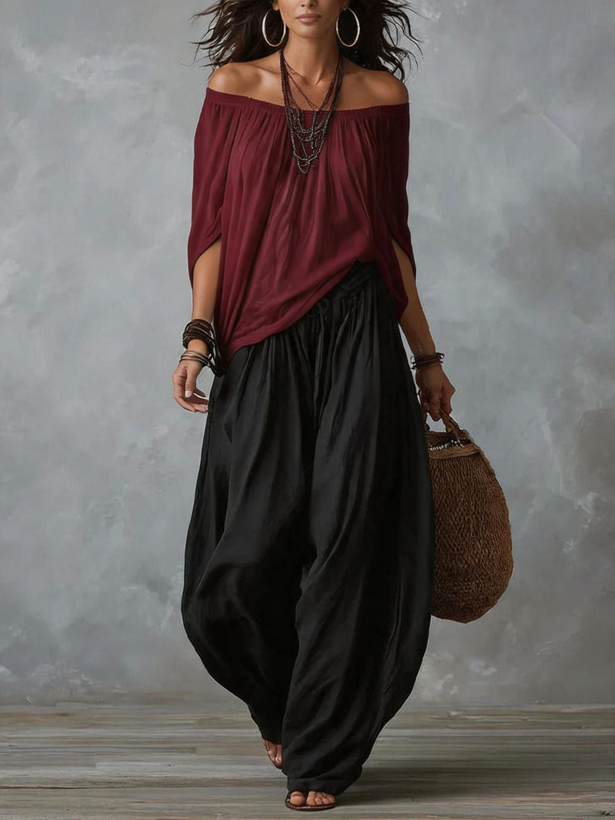 Camila | Chic Off-Shoulder Two-Piece Ensemble