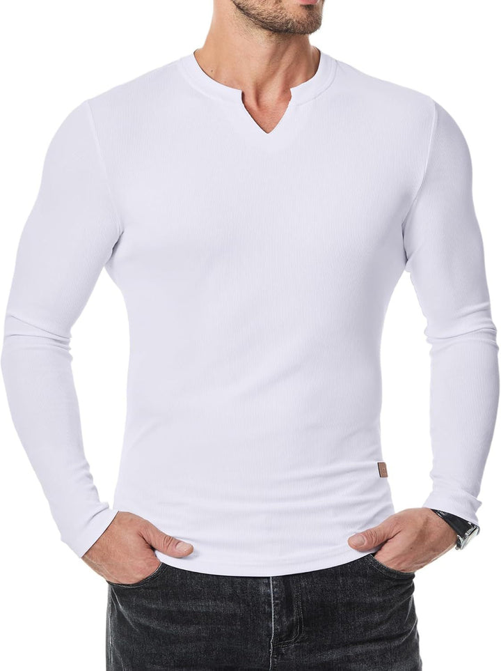 Elias | Men's Sculpted Fit Longline Athletic Ribbed Top