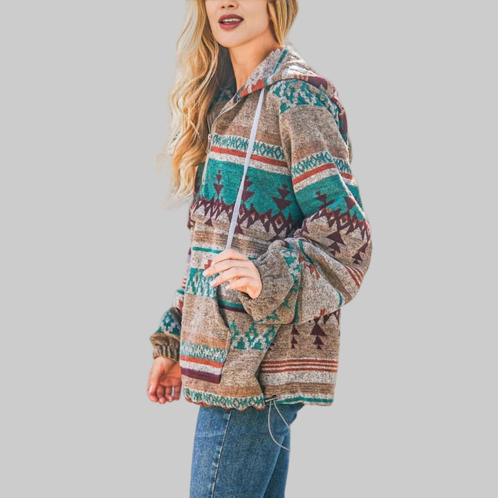 Saku | Women's Oversized Zip-Up Hoodie with Luxuriously Soft Plush Texture