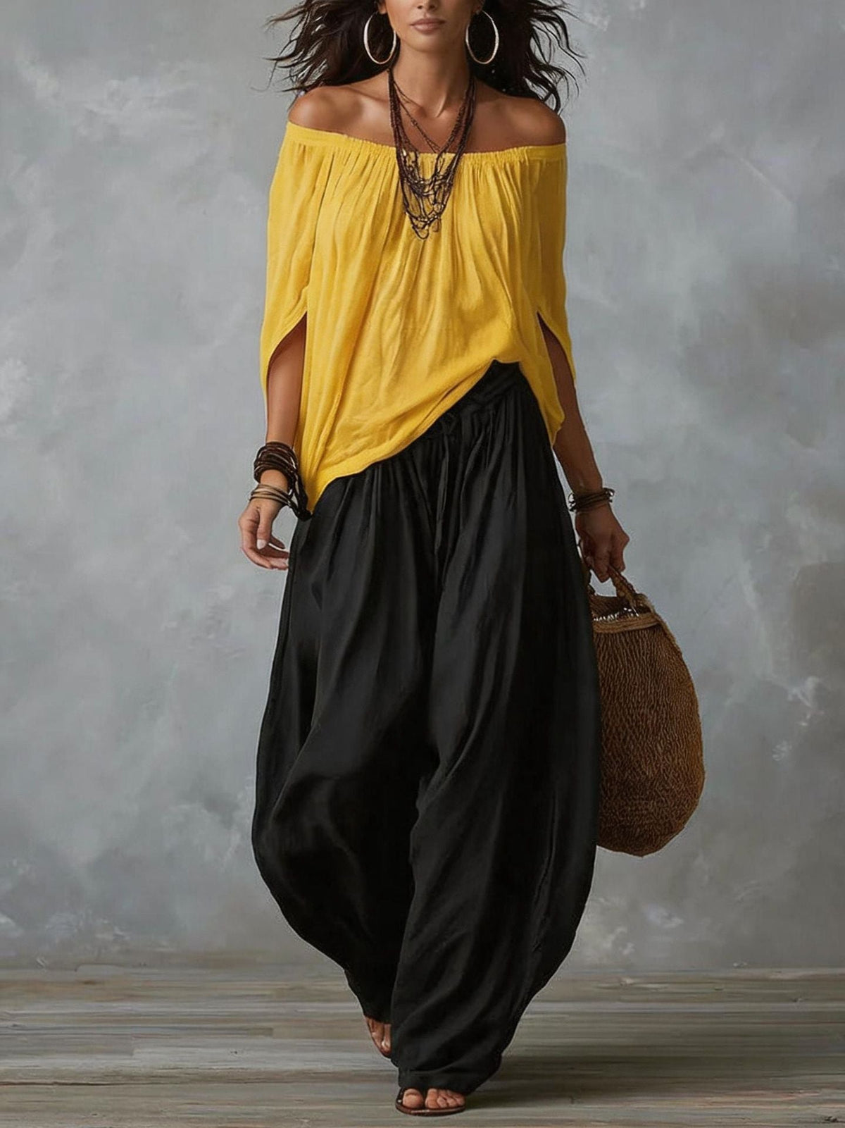 Camila | Chic Off-Shoulder Two-Piece Ensemble