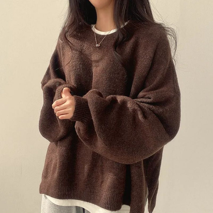 Cindy | Women's Cozy Oversized Knit Sweater - One Size Fits All