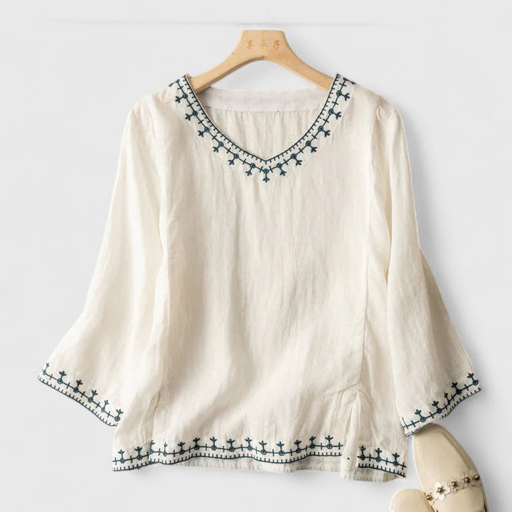 Taysia | Stylish V-Neck Blouse