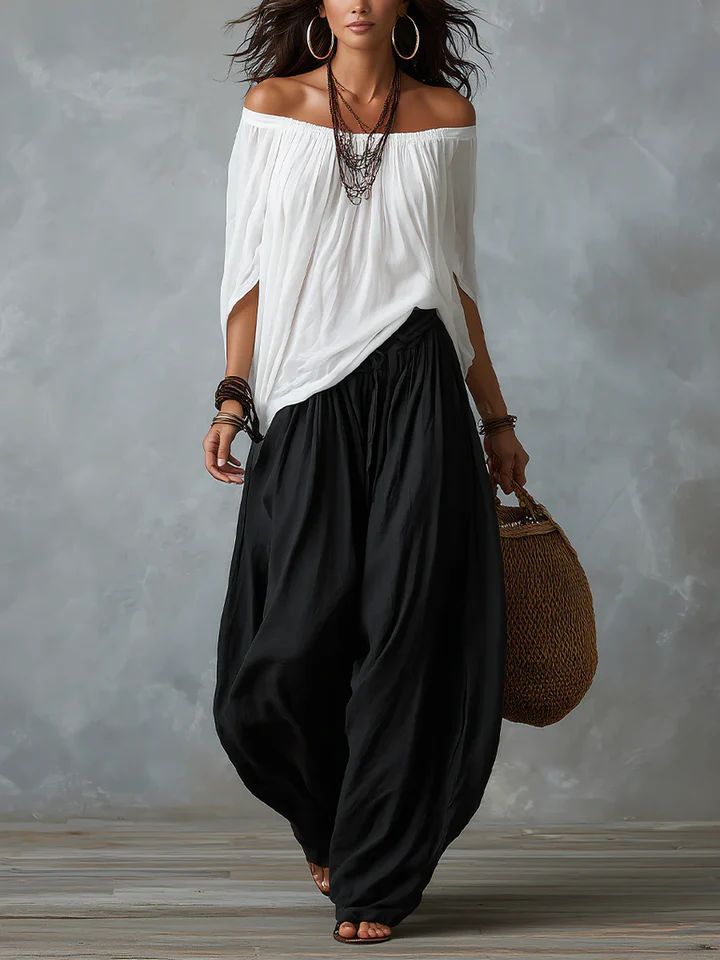 Camila | Chic Off-Shoulder Two-Piece Ensemble