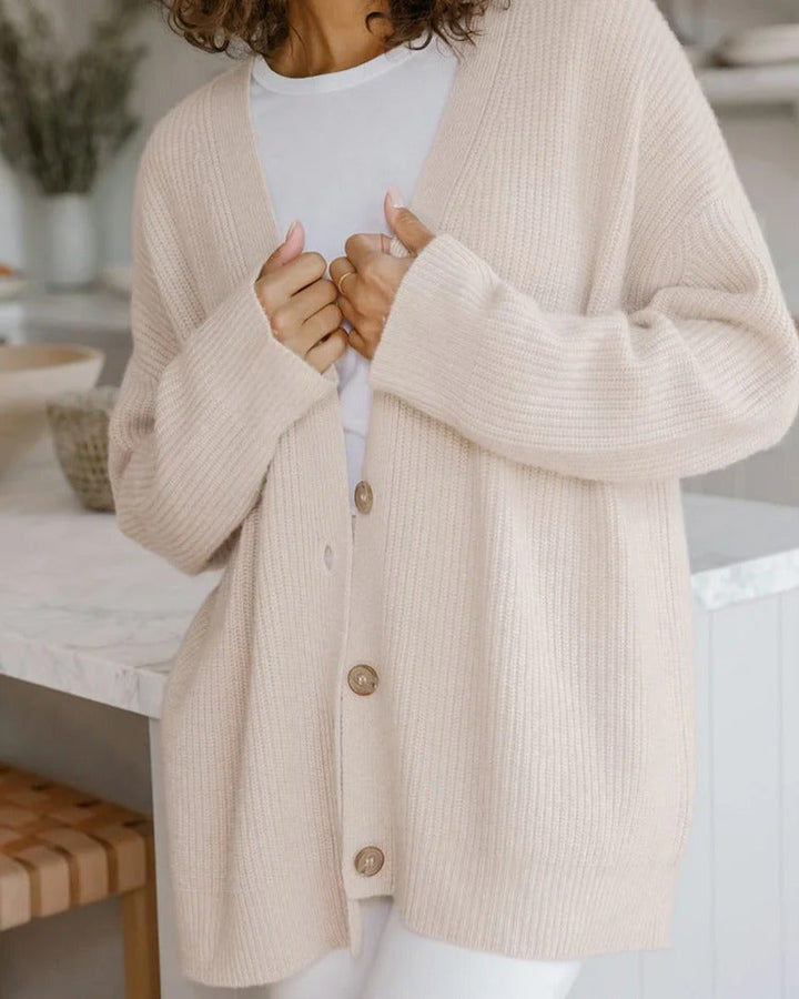 Idris | Women's Longline Cardigan with Relaxed Fit and Extended Sleeves