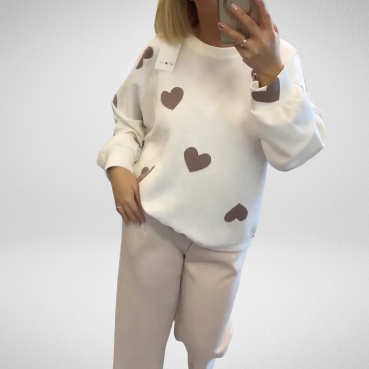 Anais - Heart-Embellished Sweater
