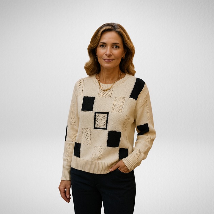 Aymbr - Stylish Graphic Knit Sweater