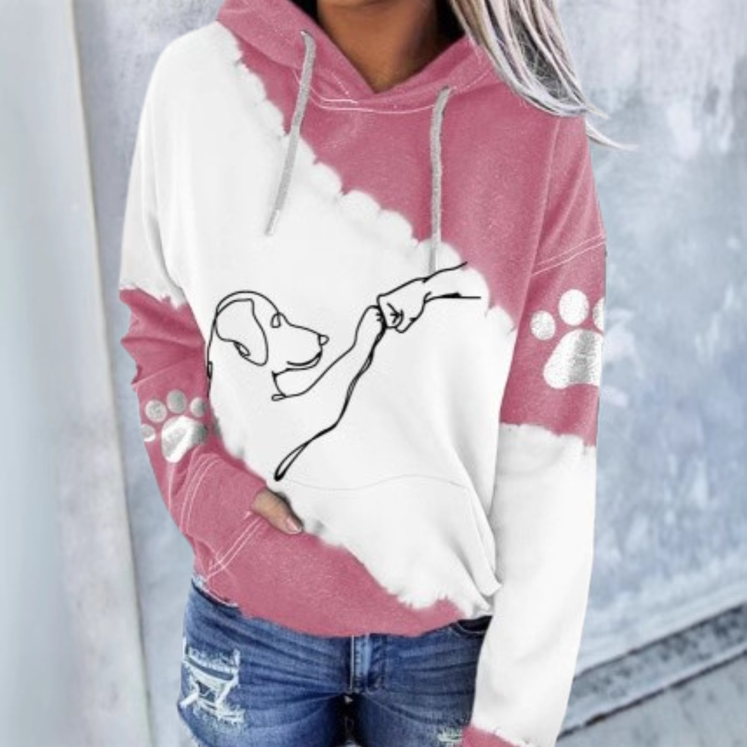 Furever | Women's Artistic Illustrated Pet Graphic Hoodie