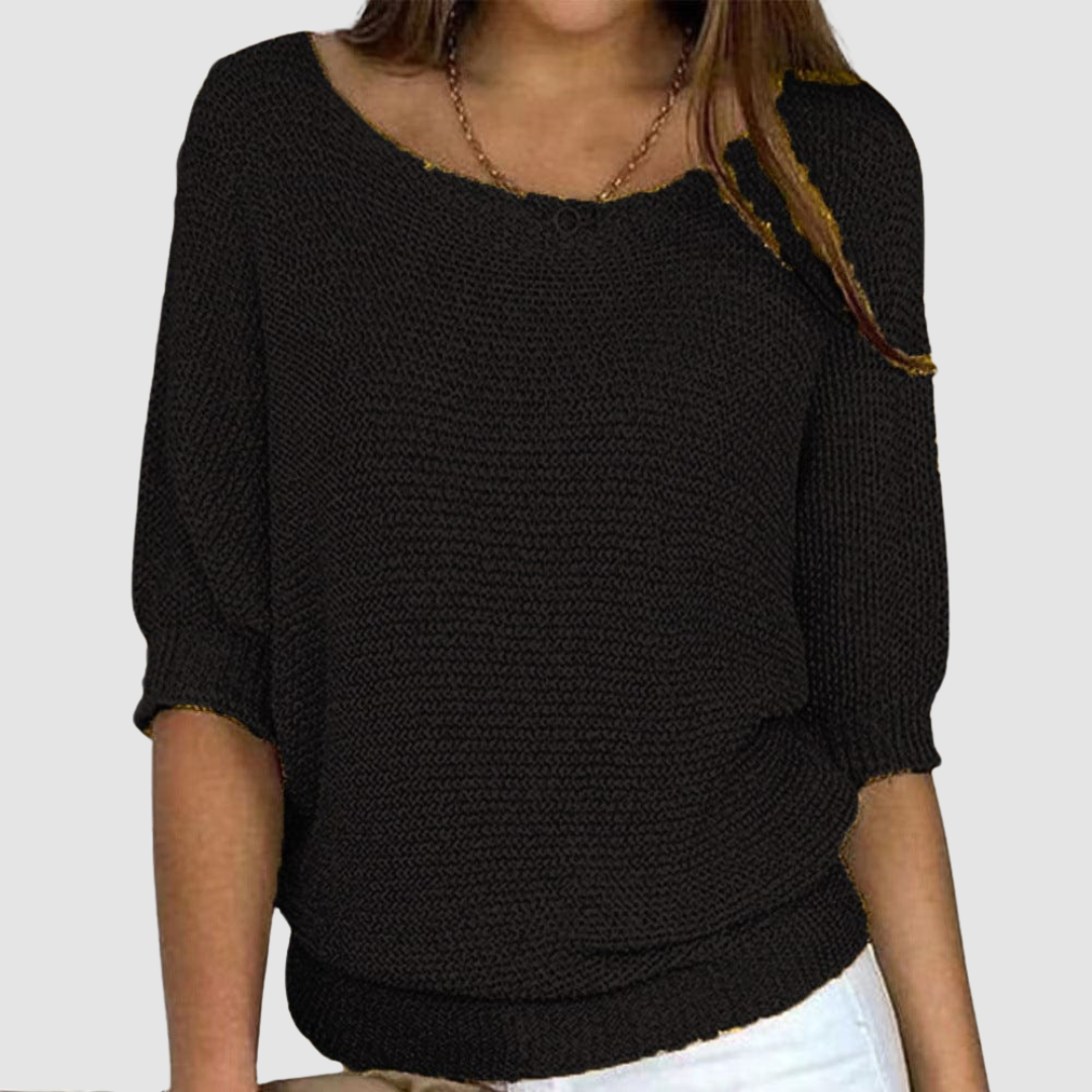 Yvette | Women's Relaxed Drape Soft Knit Sweater