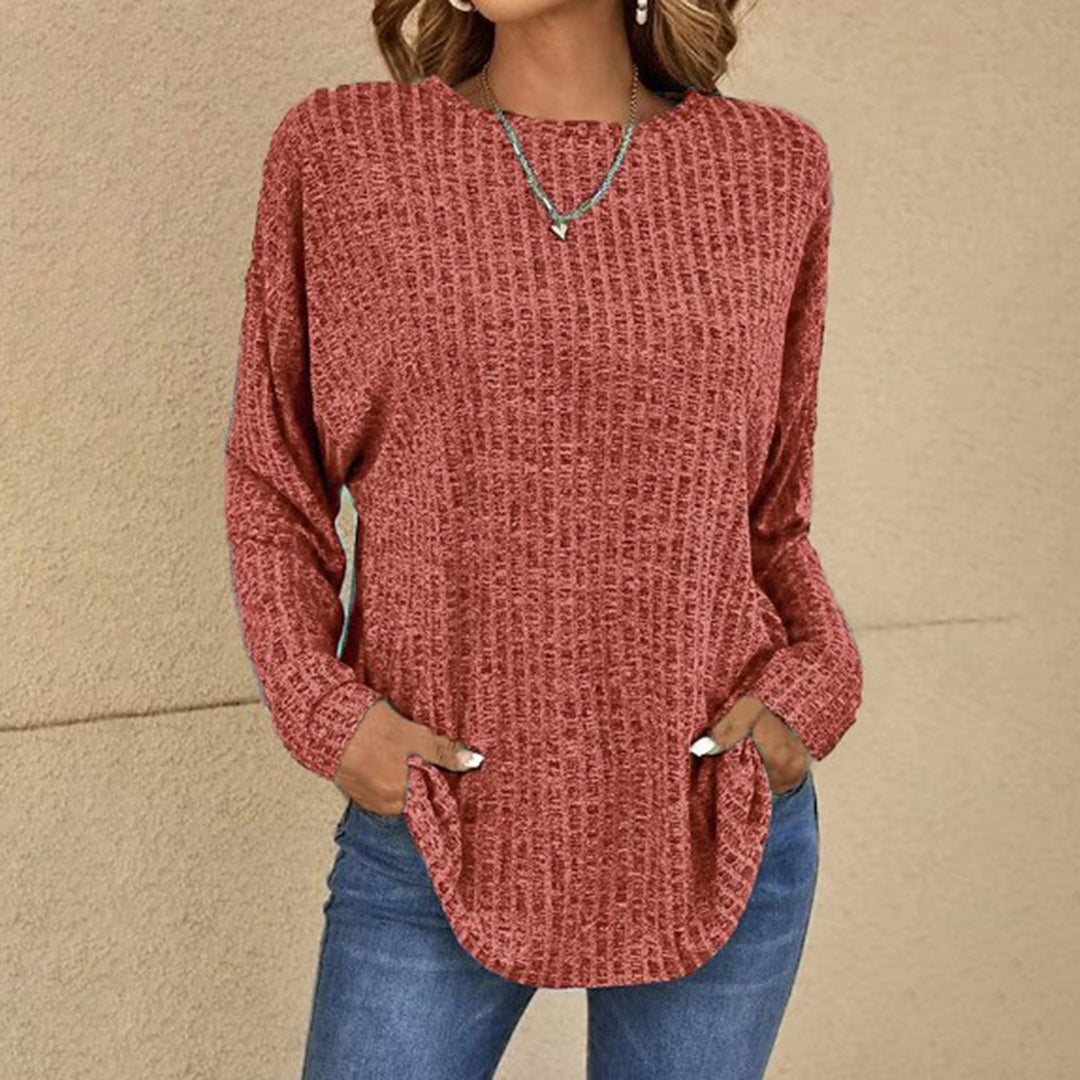 Clemence | Women's Relaxed Fit Long Sleeve Crew Neck Sweater