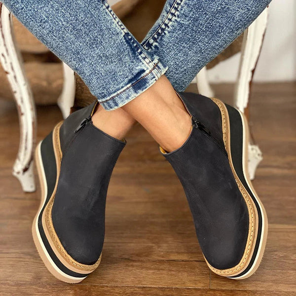 Isadora | Women's Everyday Ankle Boots with Sleek Smooth Upper
