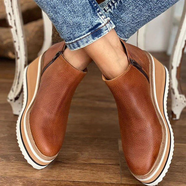 Isadora | Women's Everyday Ankle Boots with Sleek Smooth Upper