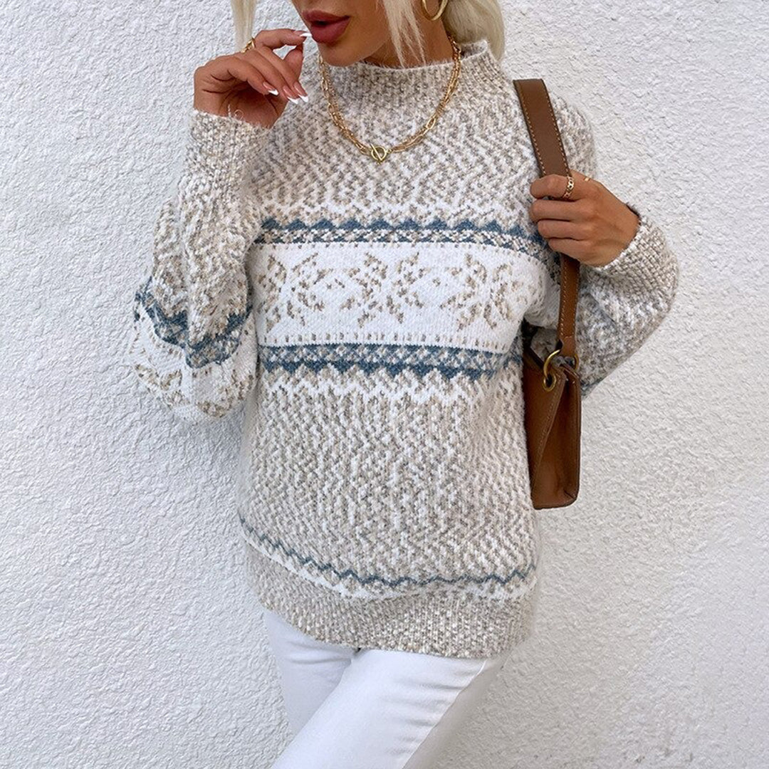 Sienna | Snowflake Pattern Knit Sweater
