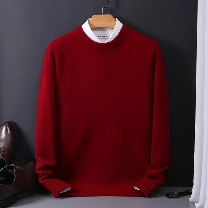 Noah | Men's Cashmere Crew Neck Sweater with Elegant Detailing