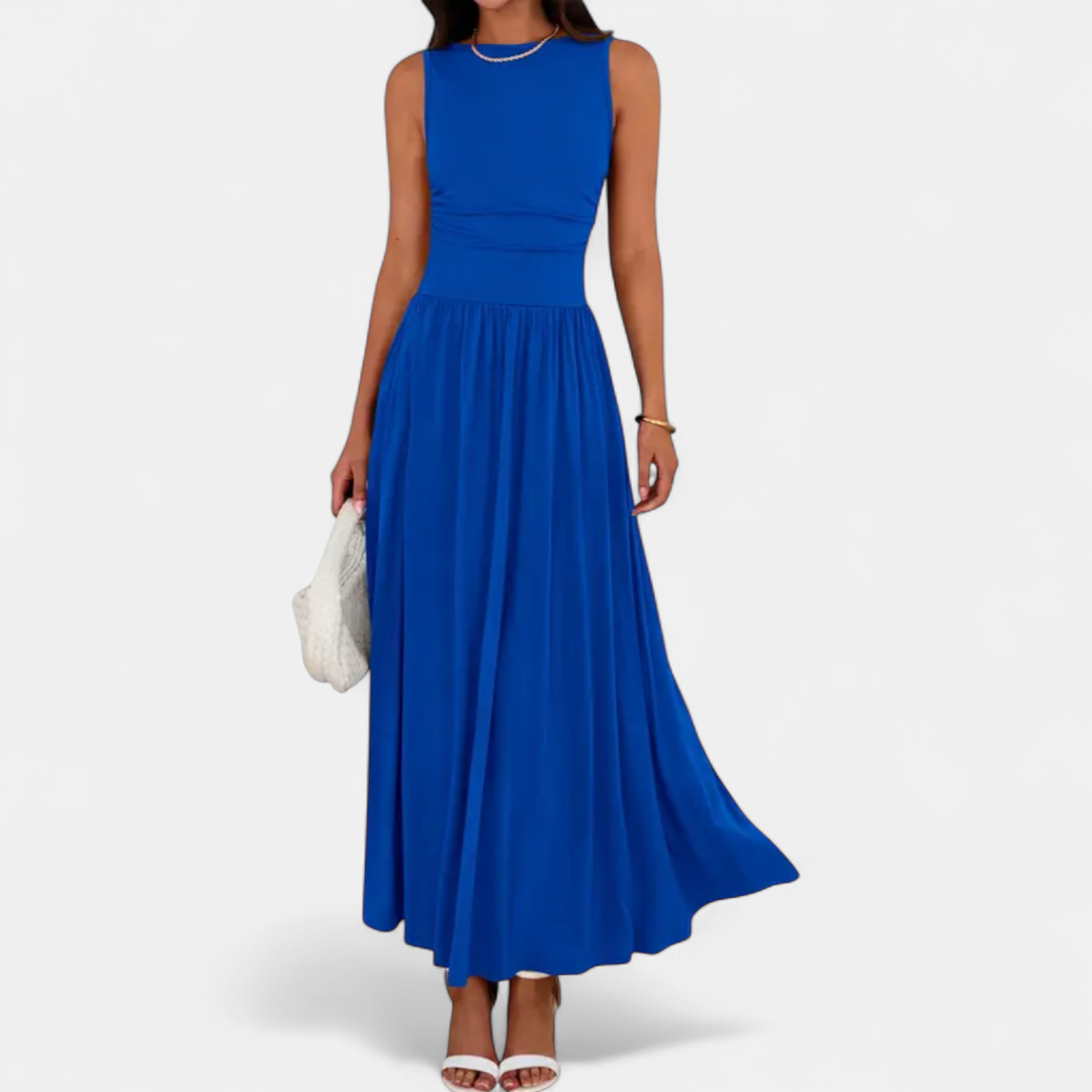 SUNNIVA | Flowy Maxi Dress with Ruched Pockets