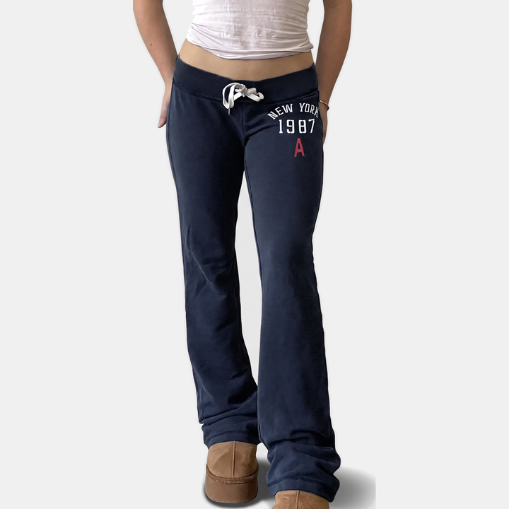 Women's Drawstring Wide Leg Sweatpants with Low Rise
