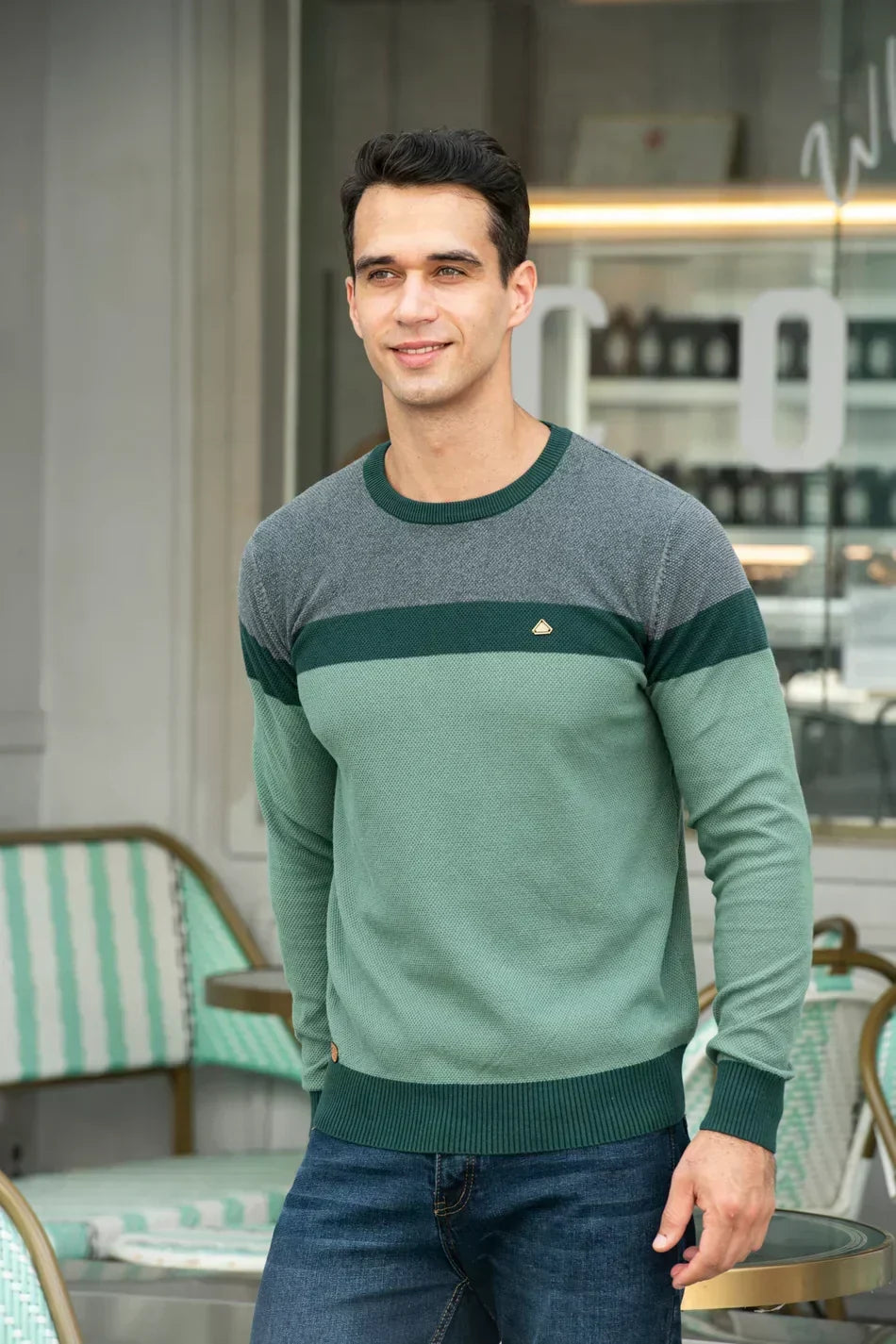Norwin | Men's Soft Stretch Cotton Crewneck Knit Sweater
