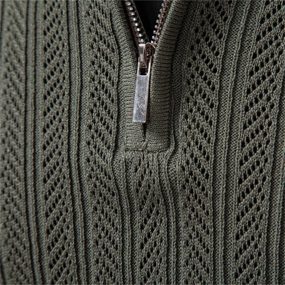 Slim-Fit & Casual Polo with Zipper
