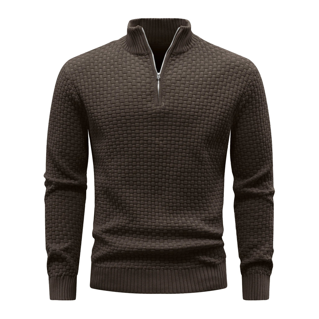 Waffle Knitted Men's Sweater