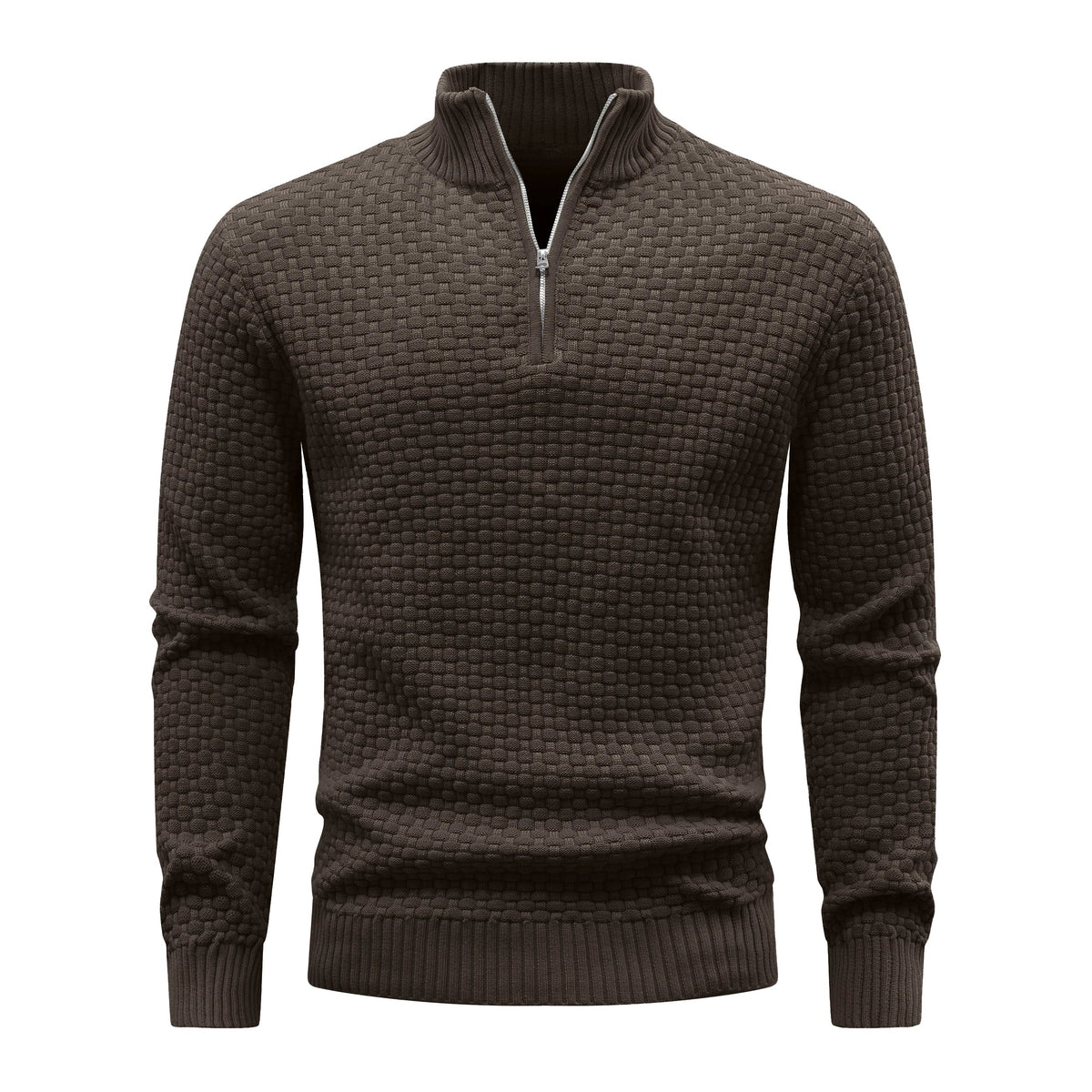 Waffle Knitted Men's Sweater
