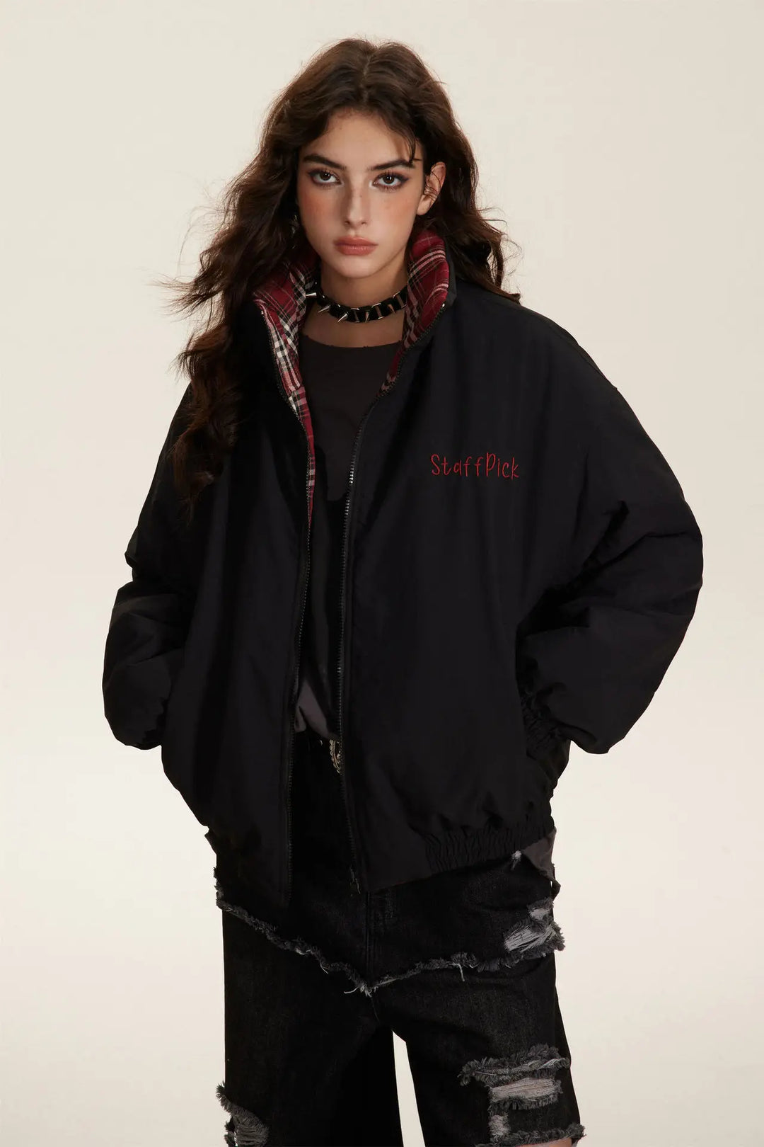 Lorelei | Women's Reversible Puffer Jacket with Stand-Up Collar