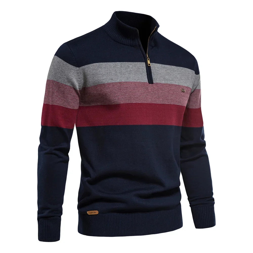 Stylish Sweater With Stand-Up Collar