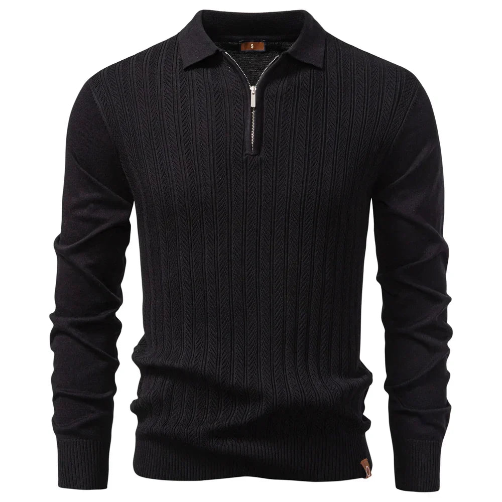 Slim-Fit & Casual Polo with Zipper