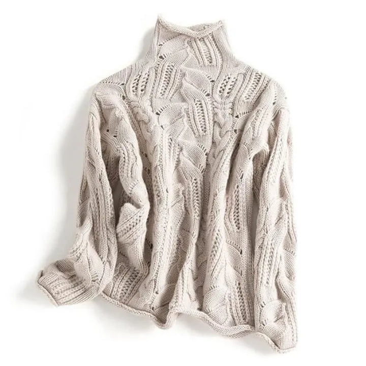 Octavia | Women's Cozy Cashmere Sweater with Ribbed Details