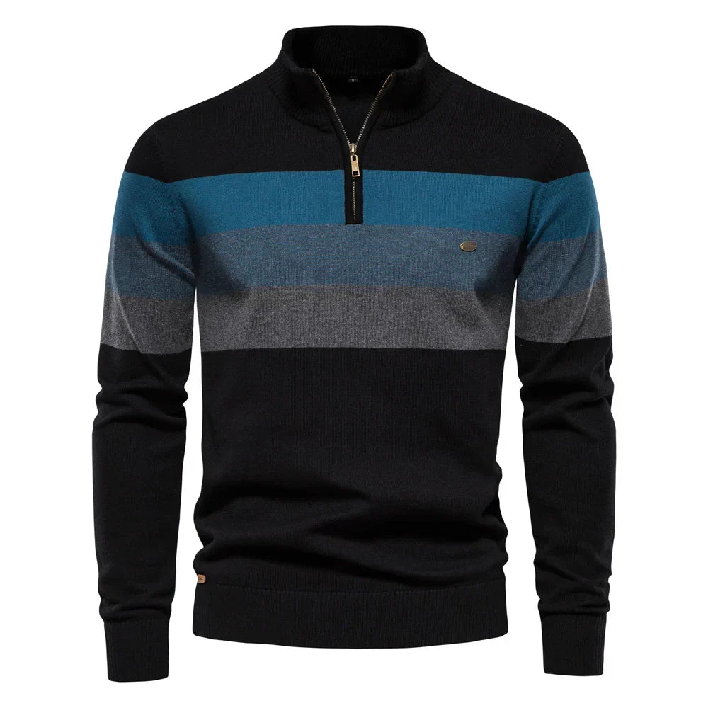 Stylish Sweater With Stand-Up Collar