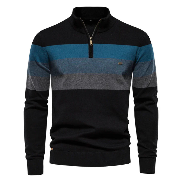 Stylish Sweater With Stand-Up Collar
