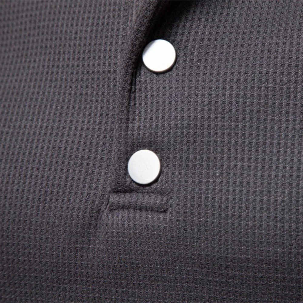 Fleece-Lined Sweatshirt with Button Design