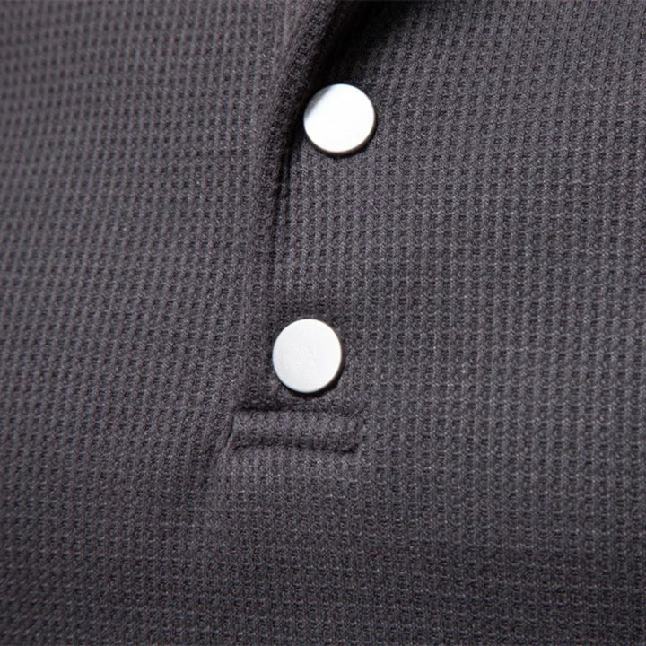 Fleece-Lined Sweatshirt with Button Design