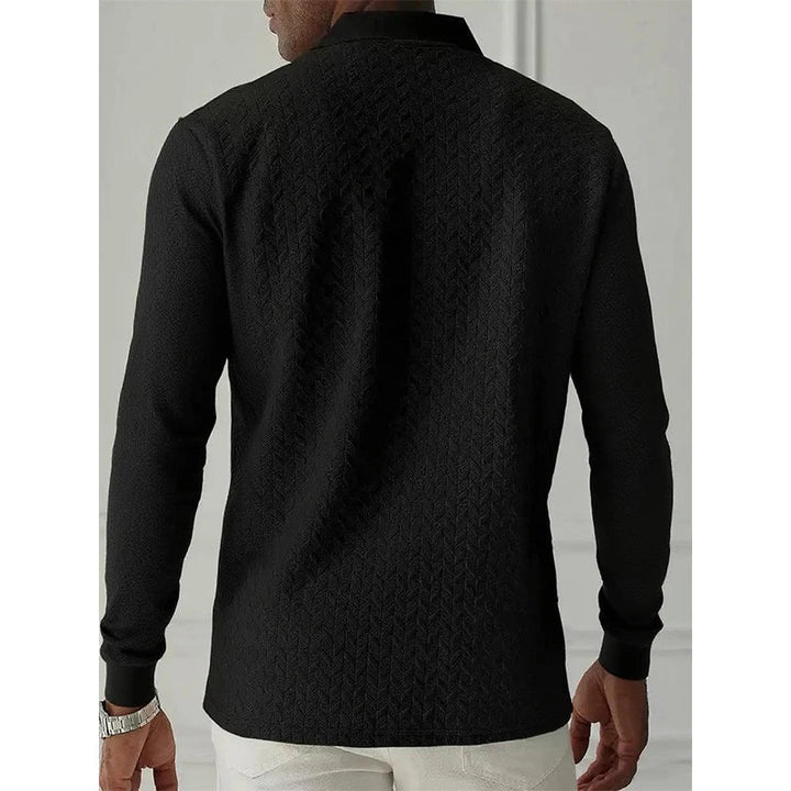 Casual Men's Polo with Long Sleeves