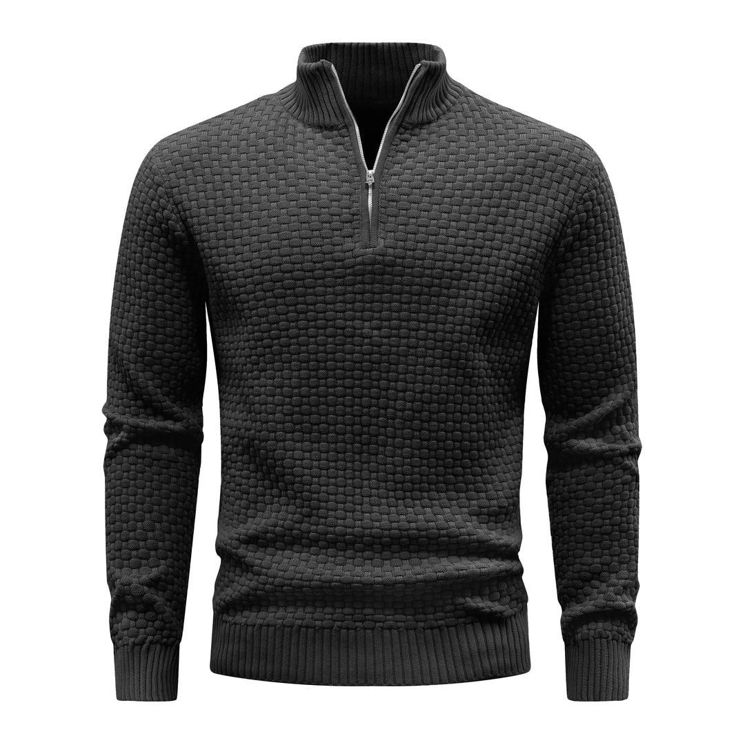 Waffle Knitted Men's Sweater