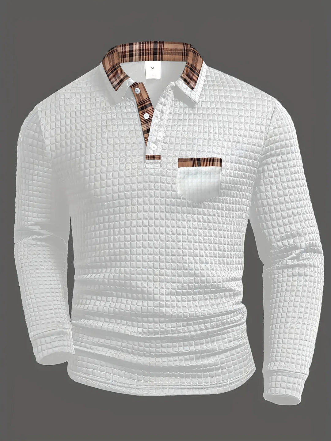 Cason | Men's Textured Weave Knit Polo Sweater