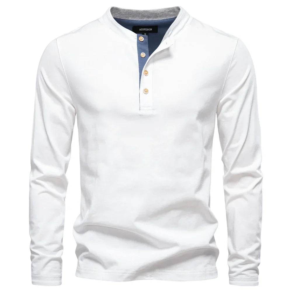 Henley Men's Shirt with Long Sleeves