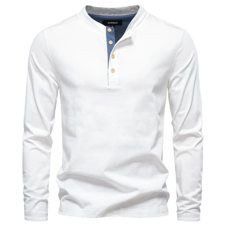 Henley Men's Shirt with Long Sleeves