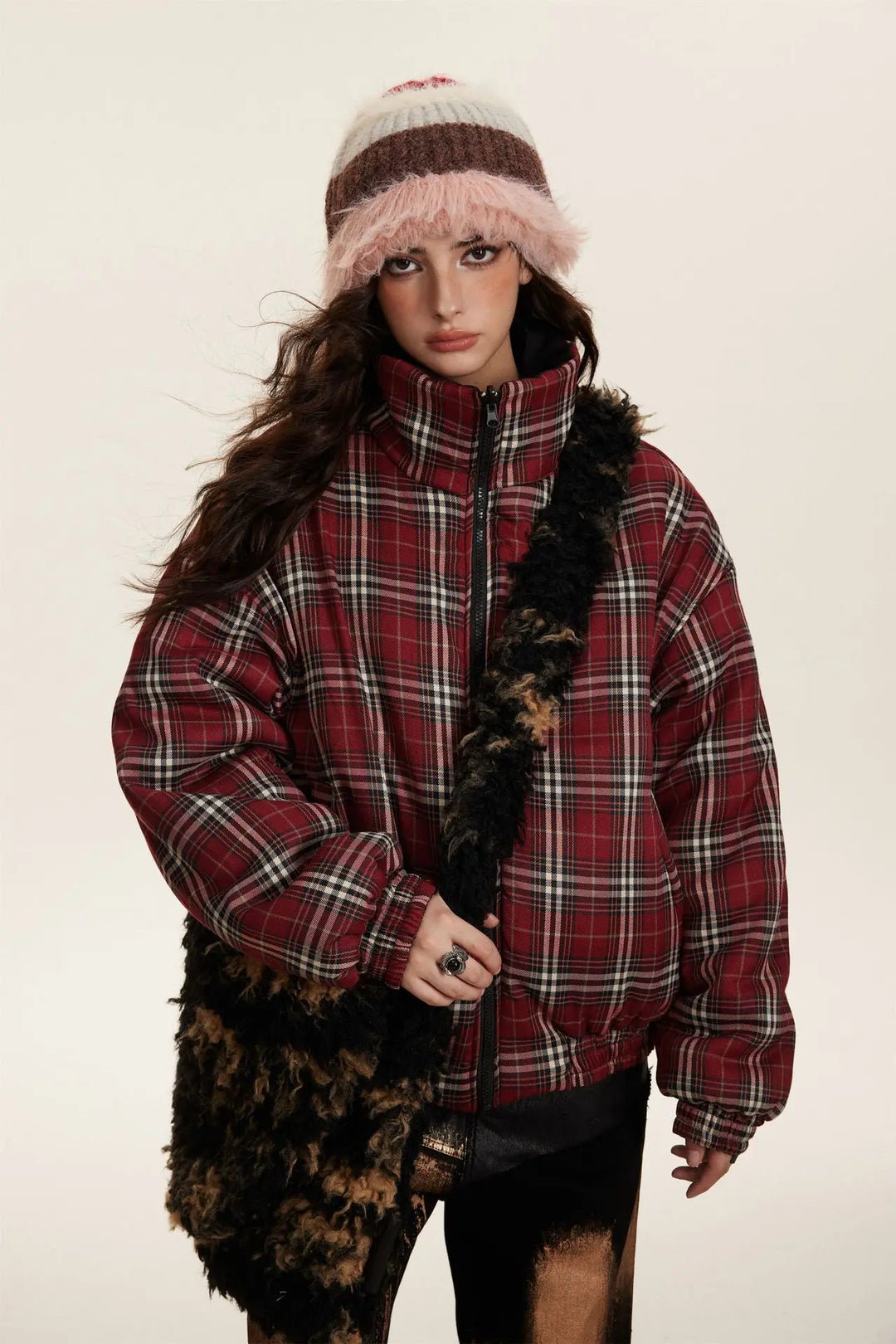 Lorelei | Women's Reversible Puffer Jacket with Stand-Up Collar