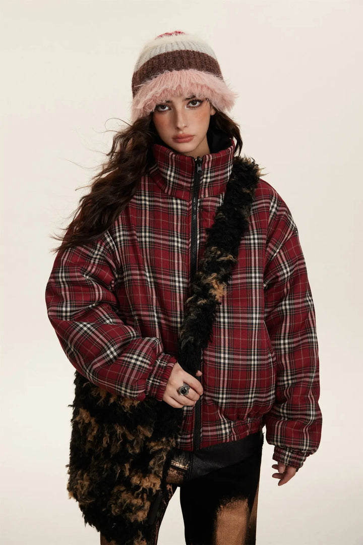 Lorelei | Women's Reversible Puffer Jacket with Stand-Up Collar
