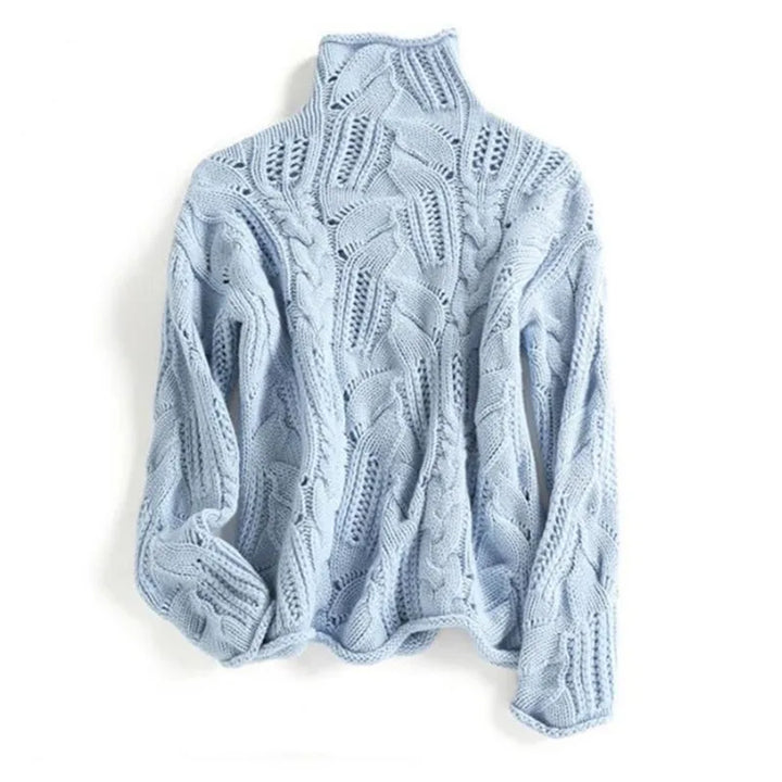Octavia | Women's Cozy Cashmere Sweater with Ribbed Details