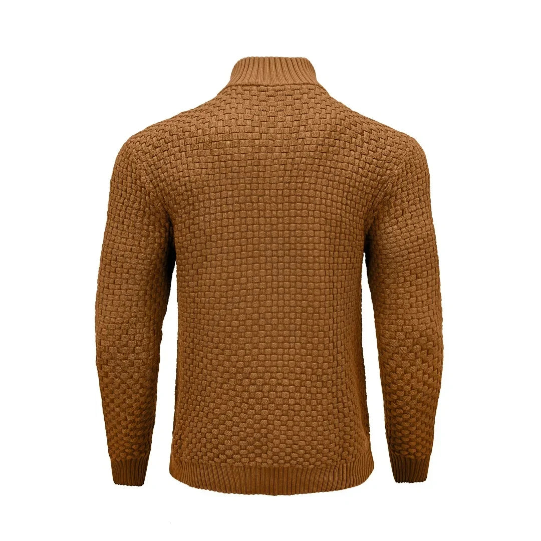Waffle Knitted Men's Sweater