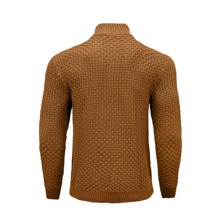 Waffle Knitted Men's Sweater