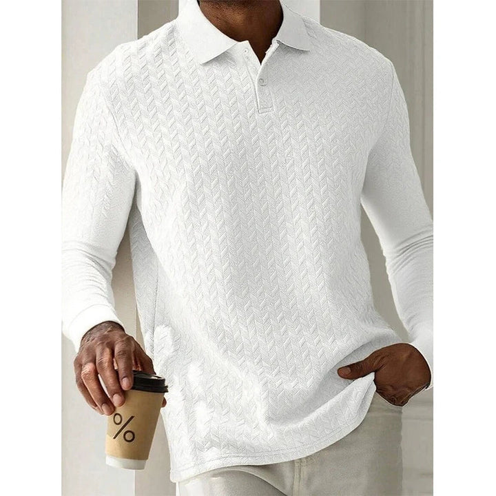 Casual Men's Polo with Long Sleeves