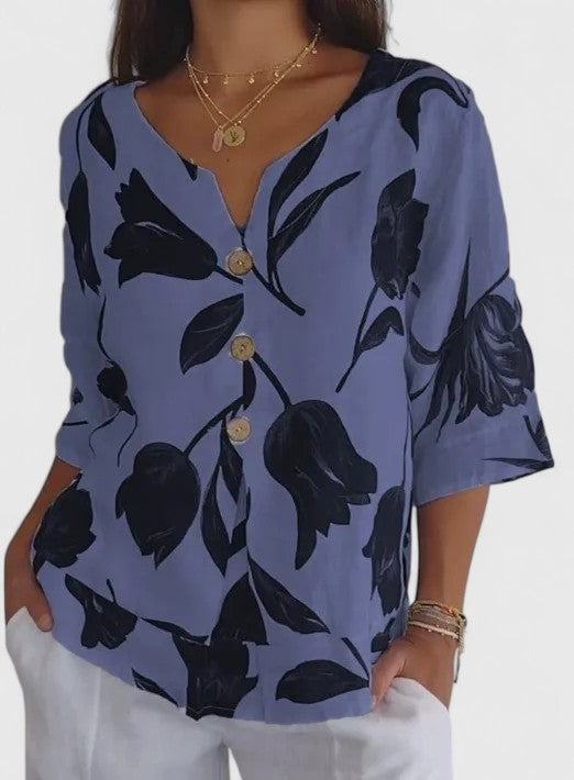 Isabel | Chic Floral Pattern Blouse