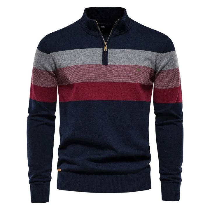 Stylish Sweater With Stand-Up Collar