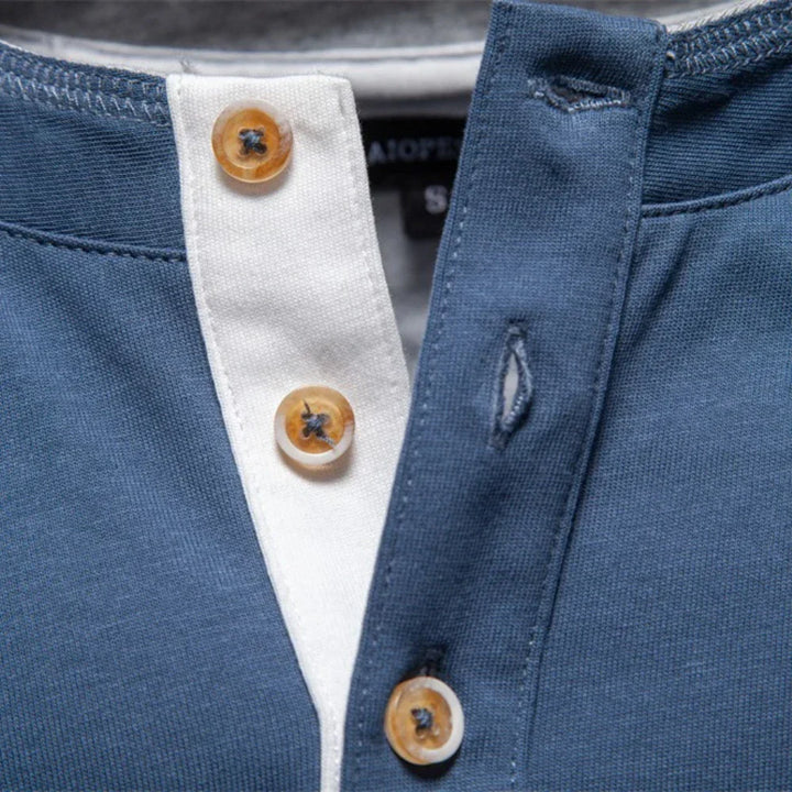 Henley Men's Shirt with Long Sleeves