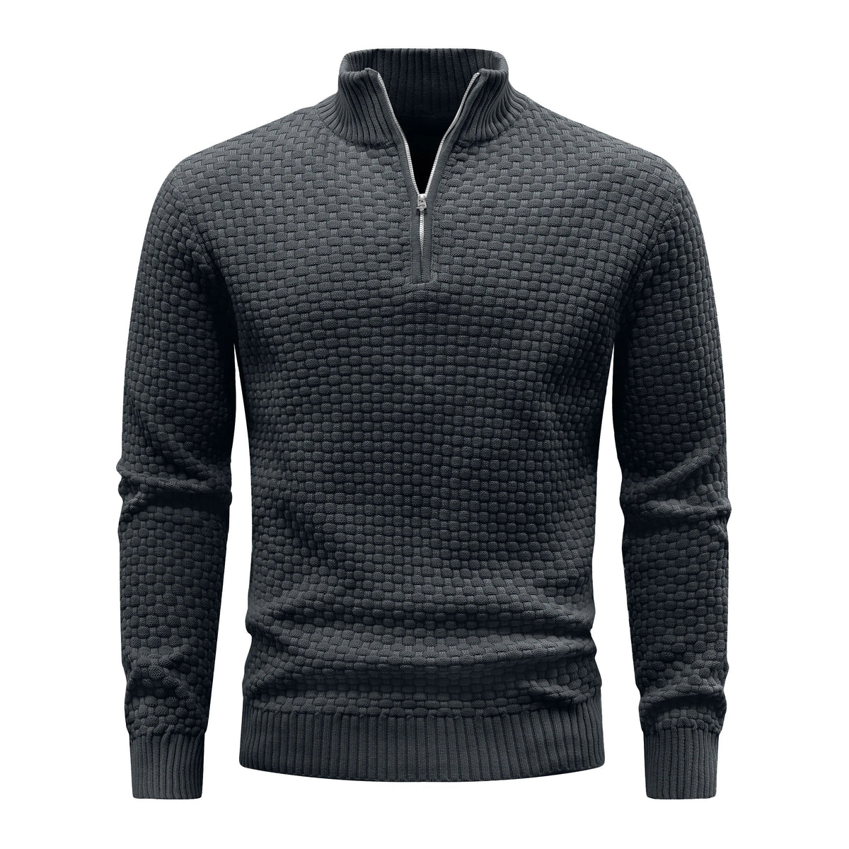 Waffle Knitted Men's Sweater